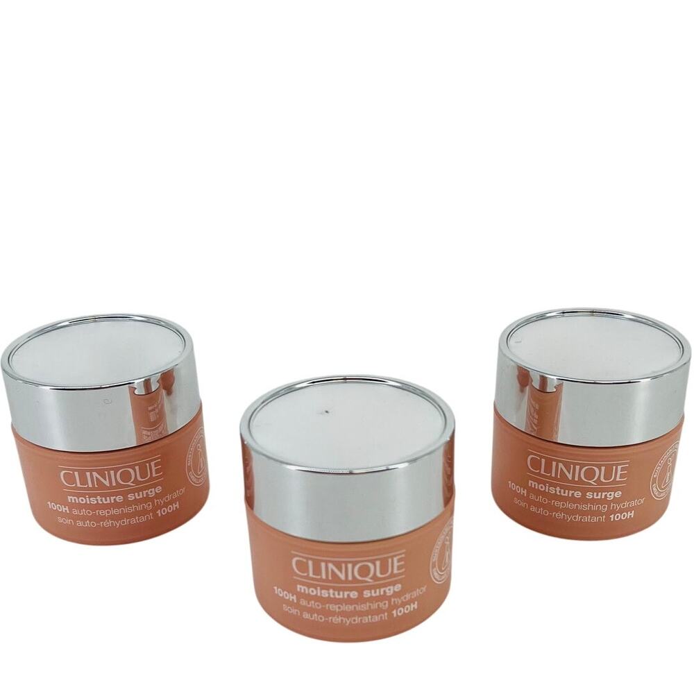Clinique Moisture Surge 100H Auto Replenishing Hydrator 15ml .5 oz Set of 3